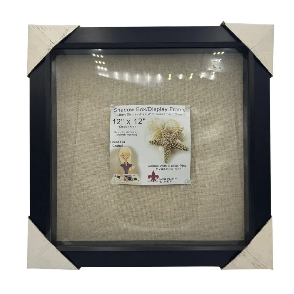 12x12 Shadow Box Display Frame With Cork Board Core By Lawrence Frames